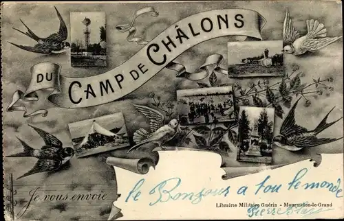 Ak Camp de Chalons Camp de Mourmelon Marne, Librairie Militaire Guerin