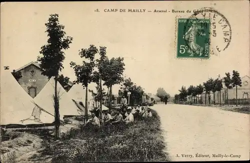 Ak Mailly le Camp Aube, Arsenal, Bureau