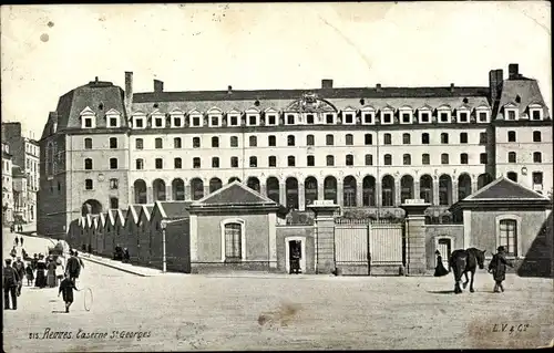 Ak Rennes en Ille et Vilaine, Caserne St. Georges, Ansicht der Kaserne