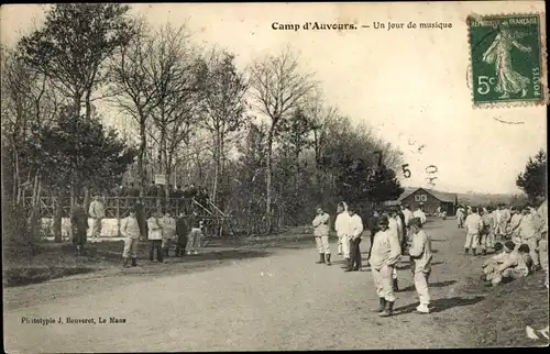 Ak Auvours Champagné Sarthe, Camp, Un jour de musique