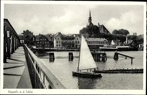 Ak Kappeln an der Schlei, Teilansicht