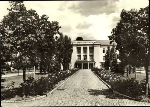 Ak Antonshöhe Antonsthal Breitenbrunn im Erzgebirge, Kneipp-Sanatorium, Außenansicht