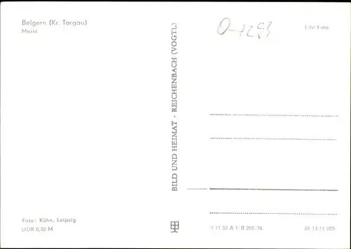 Ak Belgern in Sachsen, Markt, Straßenszene