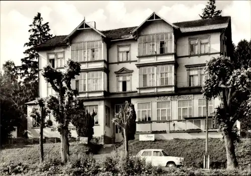 Ak Tabarz im Thüringer Wald, Blick auf das Hotel Floßmann, Außenansicht