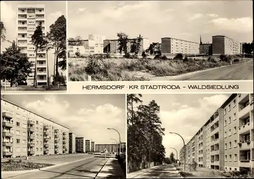 Ak Hermsdorf in Thüringen, Waldsiedlung, Straßenansicht