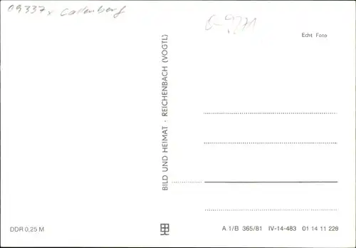 Ak Langenberg Callenberg in Sachsen, Gesamtansicht, Rathaus, Straßenpartie