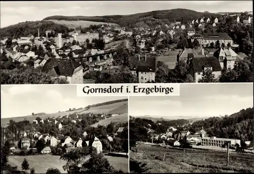 Ak Gornsdorf im Erzgebirge, Ortsansichten mit Umgebung