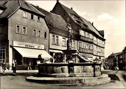 Ak Arnstadt in Thüringen, Höpfenbrunnen, Blumenhaus Herda