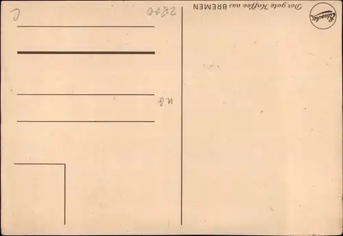 Künstler Ak Hansestadt Bremen, Blick in die Altstadt, Schumacher, Reklame Eduscho Kaffee