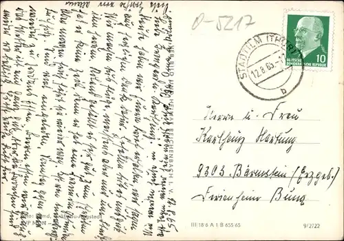 Ak Stadtilm in Thüringen, Panorama, Teilansicht, Rathaus, Schwimmbad