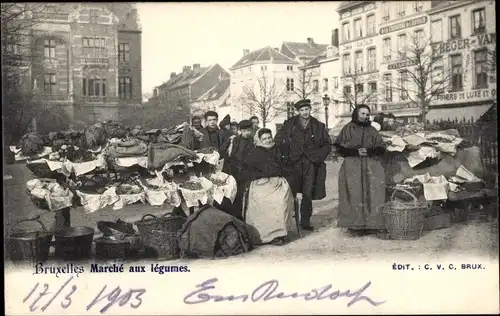 Ak Bruxelles Brüssel, Marché aux legumes