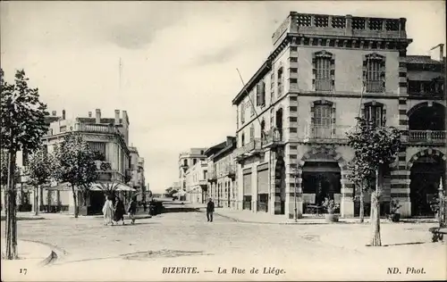 Ak Bizerte Tunesien, La Rue de Liége