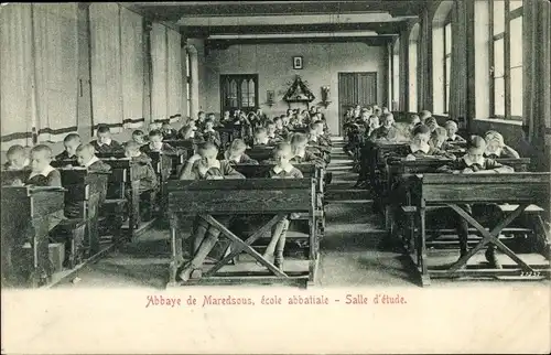 Ak Anhée Wallonien Namur, Abbaye de Maredsous, Salle d'etude