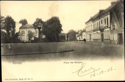 Ak Ronse Renaix Ostflandern, Place des Martyrs