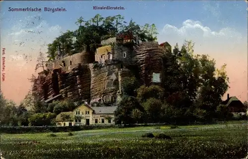 Ak Sloup v Čechách Bürgstein Region Reichenberg, Einsiedlerstein