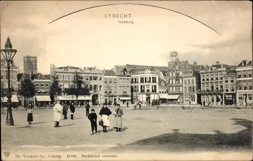 Ak Utrecht Niederlande, Vreeburg, Platz