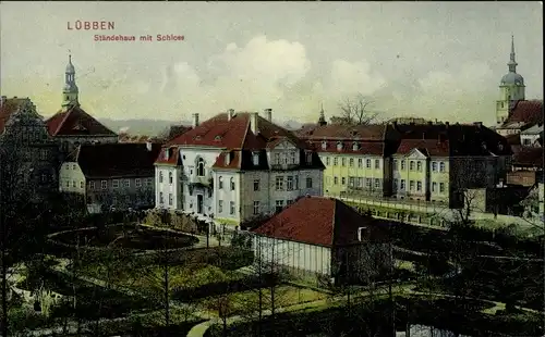 Ak Lübben im Spreewald, Ständehaus mit Schloss