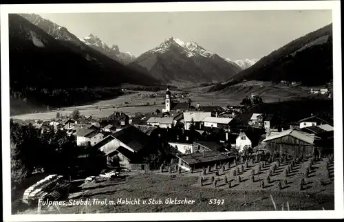 Foto Ak Fulpmes in Tirol, Stubai, Habicht und Stub. Gletscher