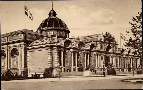 Ak Kjøbenhavn København Kopenhagen Dänemark, Glyptotheket, Fahnen