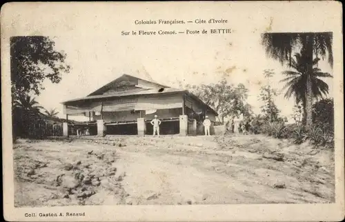 Ak Elfenbeinküste, Fleuve Comoe, Französischer Posten
