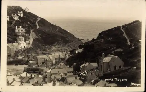 Ak Polperro Cornwall, Teilansicht