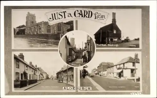 Ak Aldeburgh East England, Straßenpartie, Church