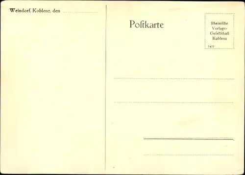 Ak Koblenz in Rheinland Pfalz, Gasthaus Weindorf, Haus Mosel, Saar Ruwer