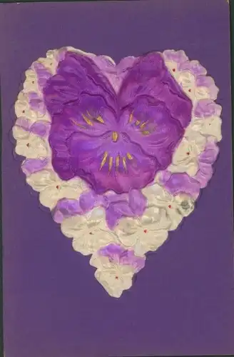 Präge Ak Blumenbild, Stiefmütterchen