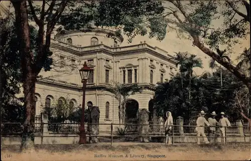 Ak Singapore Singapur, Raffles Museum & Library