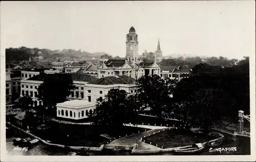 Foto Ak Singapore Singapur, Stadtpanorama, Teilansicht