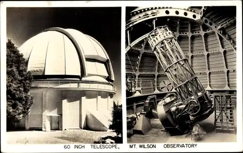 Ak Los Angeles Kalifornien USA, Mount Wilson Observatory, 60 Inch Telescope