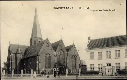 Ak Wachtebeke Ostflandern, De Kerk