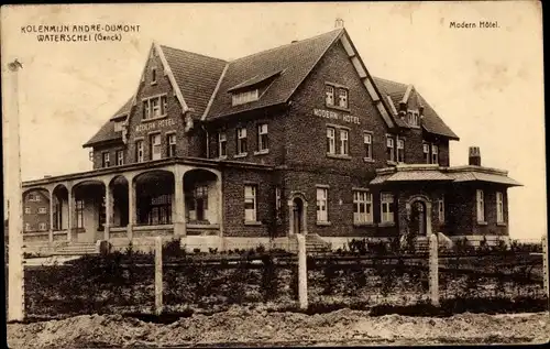 Ak Waterschei Genck Flandern Limburg, Kolenmijn Andre Dumont, Modern Hotel