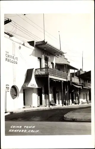 Foto Ak Hanford California USA, China Town, The Chinese Pagoda