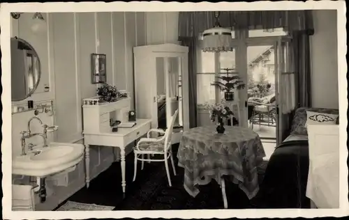 Foto Ak Davos Platz Kanton Graubünden, St. Josephshaus, Zimmer
