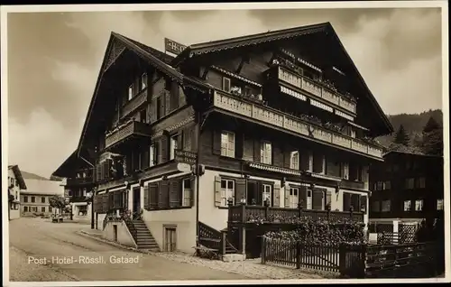 Ak Gstaad Saanen Kanton Bern, Post Hotel Rössli