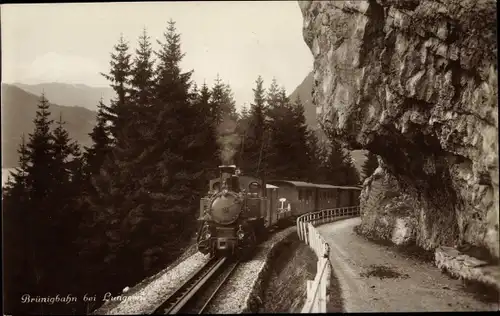 Ak Lungern Kanton Obwalden, Brünigbahn