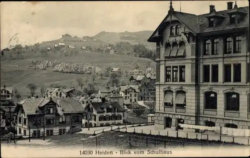 Ak Heiden Kanton Appenzell Außerrhoden, Schulhaus, Ortsansicht