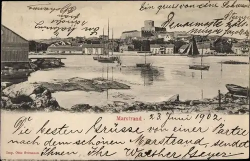 Ak Marstrand Schweden, Panorama