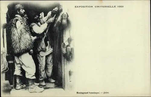 Ak Exposition Universelle Paris 1900, Montagnard bosniaque, Bosnische Tracht