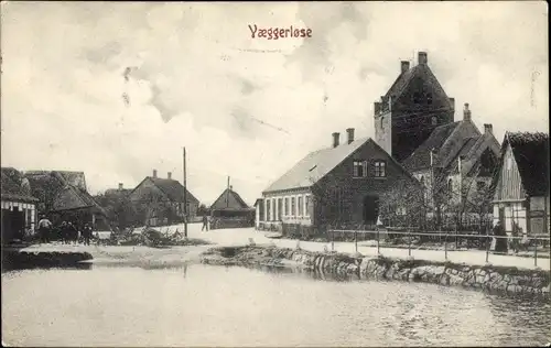 Ak Væggerløse Vaeggerløse Dänemark, Ortspartie