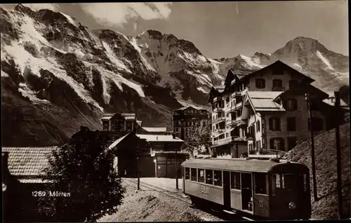 Ak Mürren Kanton Bern Schweiz, Mürrenbahn
