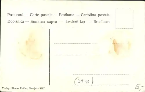 Ak Bosnisches Mädchen an der Quelle, Tracht