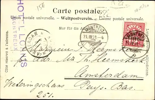 Ak Glion Montreux Kanton Waadt, Chemin de Fer de Territet Glion, Funiculaire, Standseilbahn