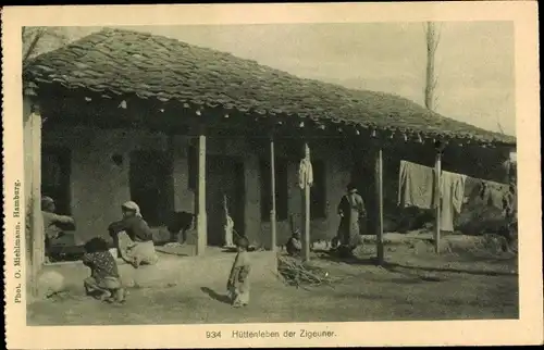 Ak Hüttenleben der Zigeuner