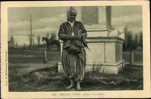 Ak Balkan Typen, junge Zigeunerin