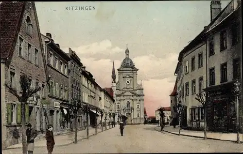 Ak Kitzingen in Mainfranken Bayern, Straßenpartie