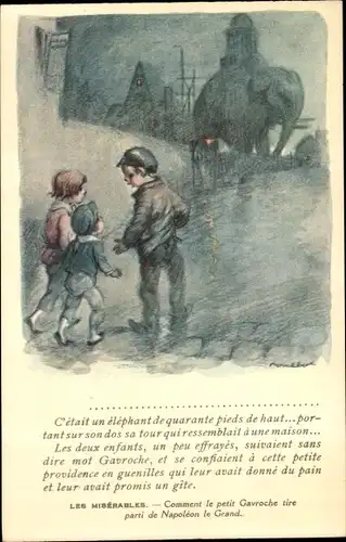 Künstler Ak Poulbot, Francisque, Les Misérables, Petit Gavroche