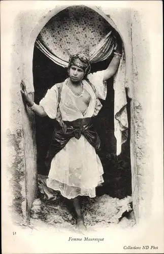 Ak Femme Mauresque, Maghreb, Busen