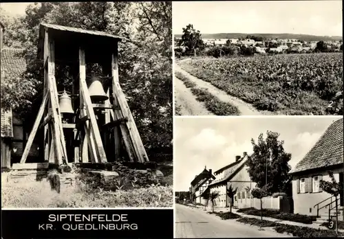 Ak Siptenfelde Harzgerode am Harz, Glockenstuhl, Teilansicht, Güntersberger Straße